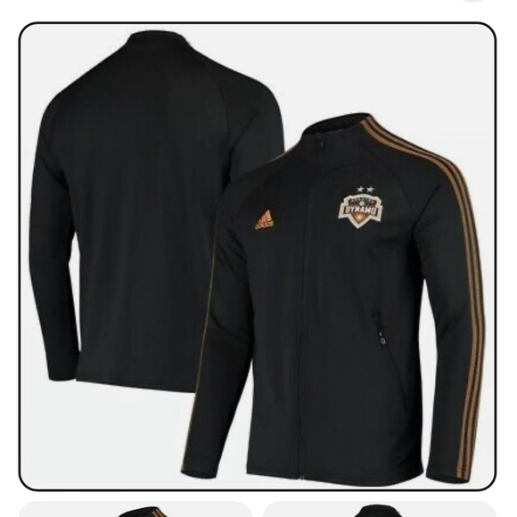 Houston Dynamo MLS adidas 3 Stripe Anthem Sideline Medium Track Jacket, 2XL - Picture 1 of 7